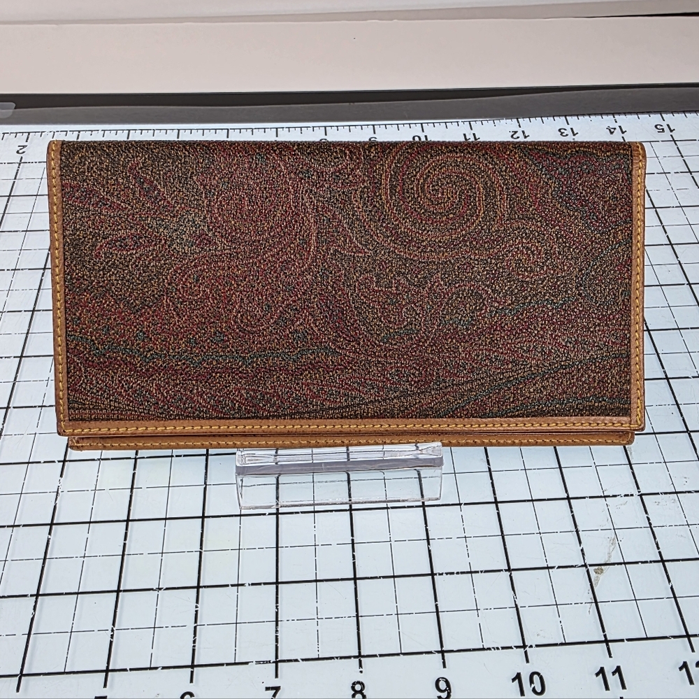 Etro Paisly Print Leather Wallet
